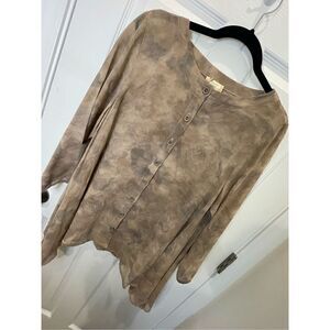 Bonnie Strauss women’s silk button up blouse small